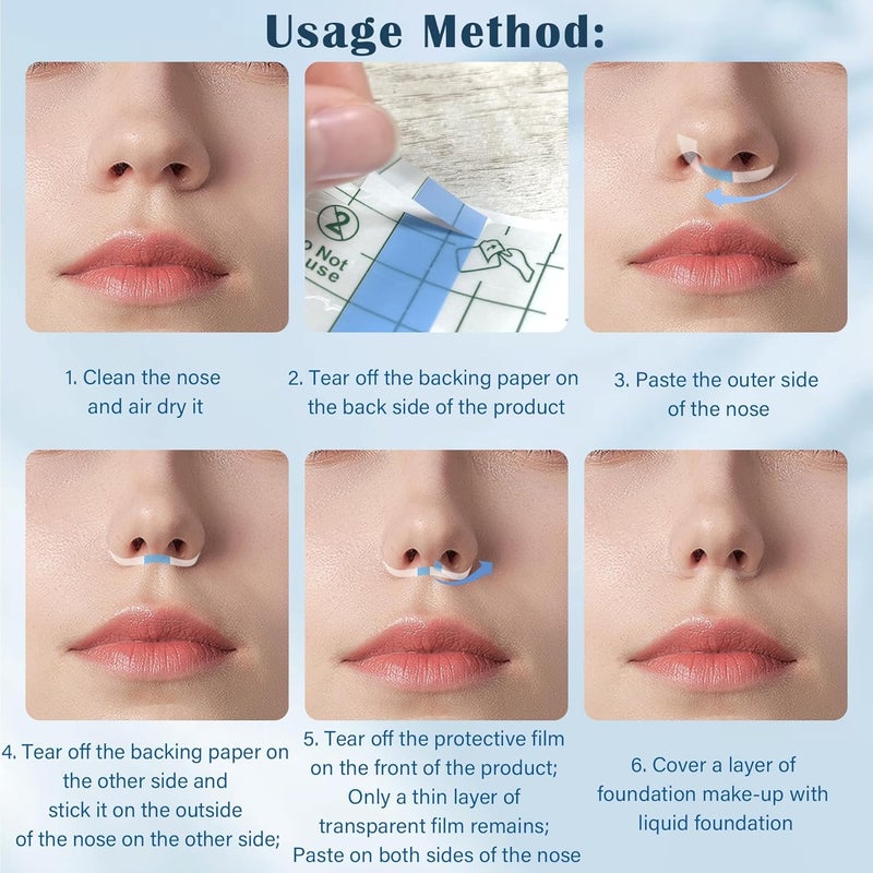 EKIND Invisible Nose Slimming Strips, Tighten Nostrils, Enhance Nose Shape, Ideal for Large Nostrils And Low Nose Bridge, Lightweight Nasal Shaping Patches(40PCS,Transparent) - Image 3